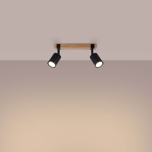 Laelamp Fager 2 Puit/Must GU10 - BrighteNova