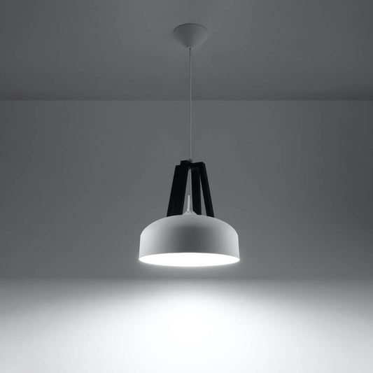 Ripplamp Casco Valge/Must E27 - BrighteNova