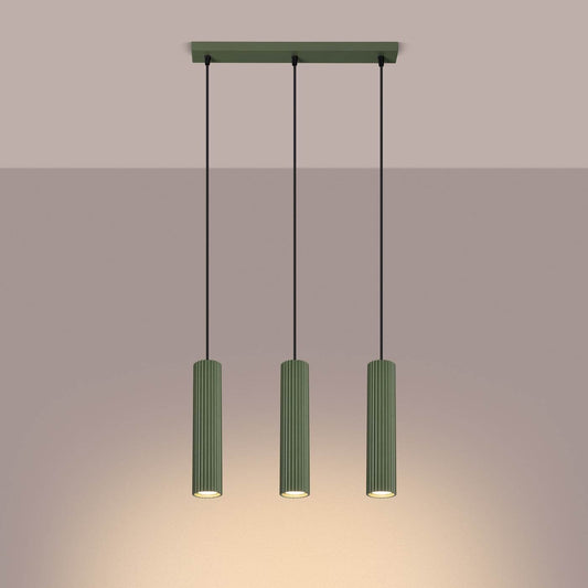 Ripplamp Karbon 3L Oliivi Roheline GU10 - BrighteNova