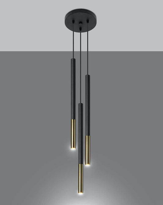 Ripplamp Mozaica 3P Must/Kuld G9 - BrighteNova