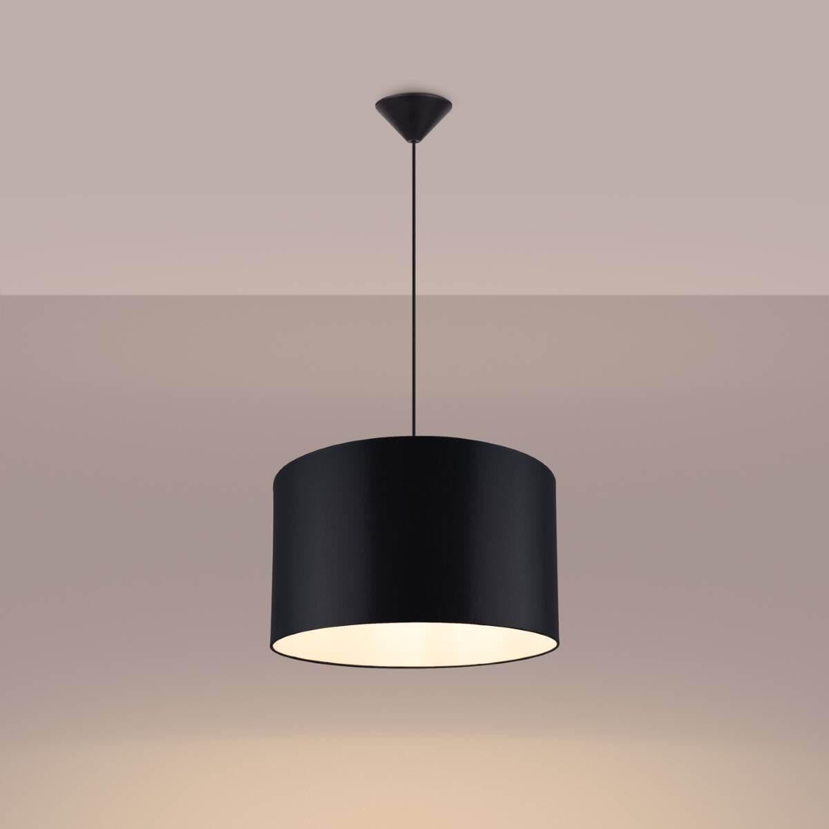 Ripplamp Nova 40cm Must E27 - BrighteNova