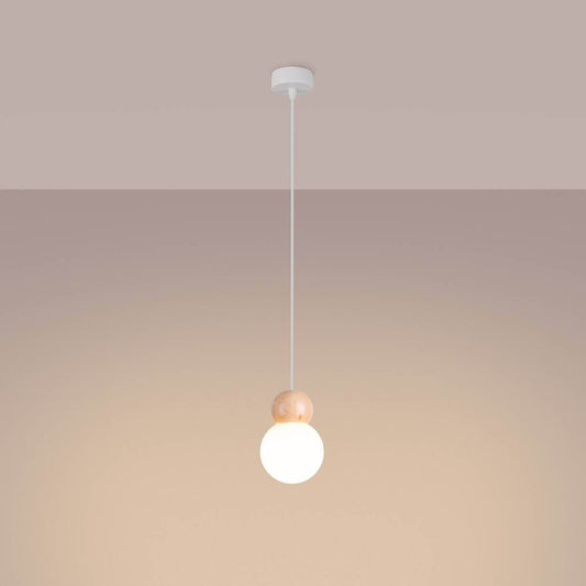 Ripplamp Pekka 1 Valge/Puit G9 - BrighteNova