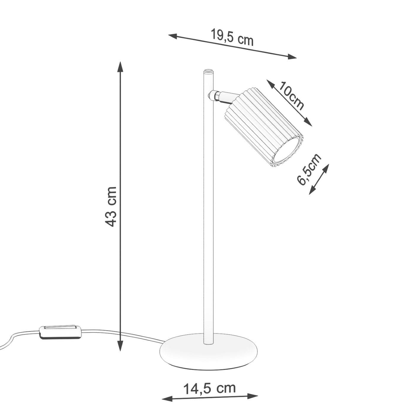 Laualamp Karbon Punane Ooker GU10 - BrighteNova