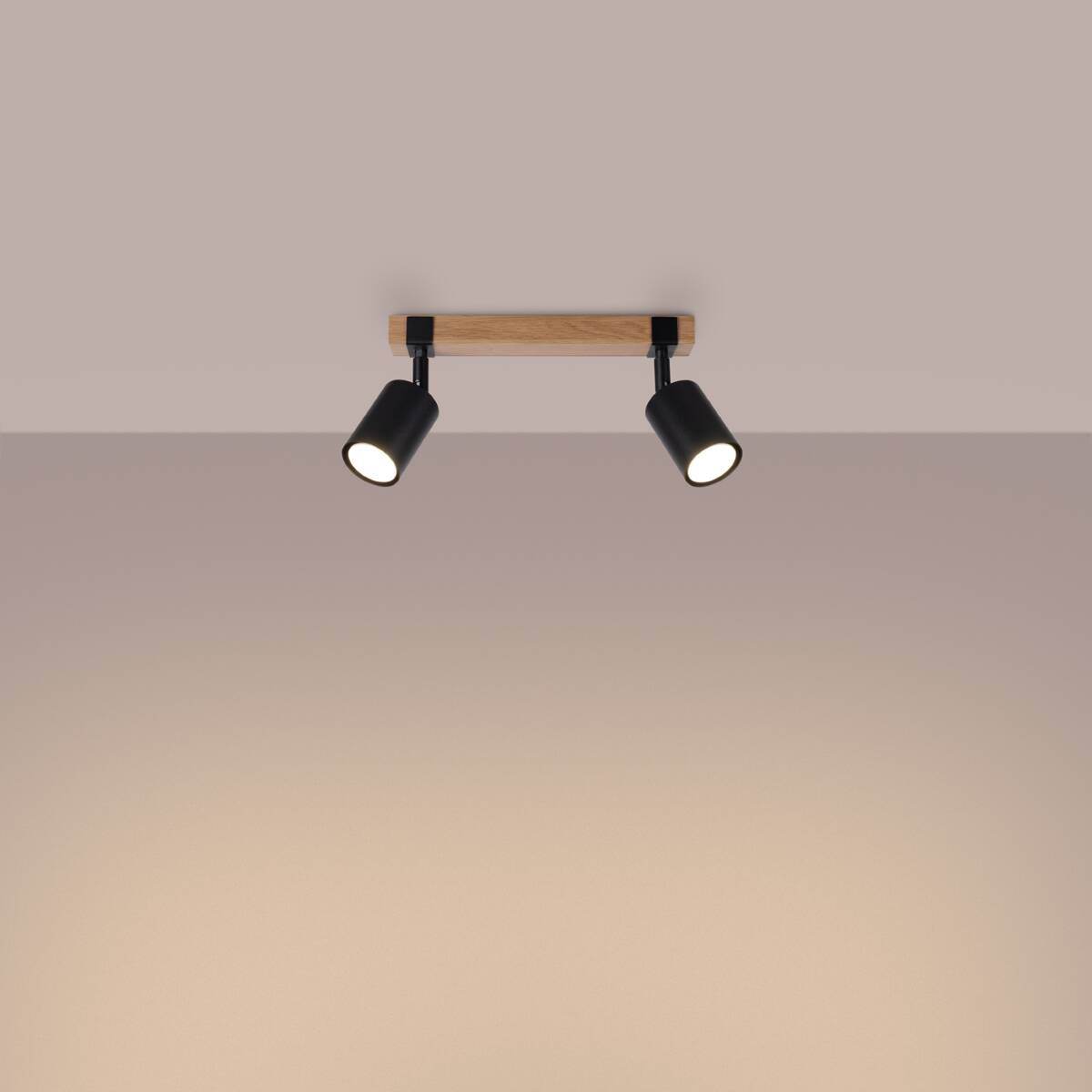 Laelamp Fager 2 Puit/Must GU10 - BrighteNova