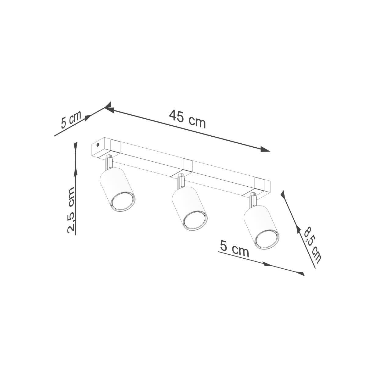 Laelamp Fager 3 Puit/Must GU10 - BrighteNova