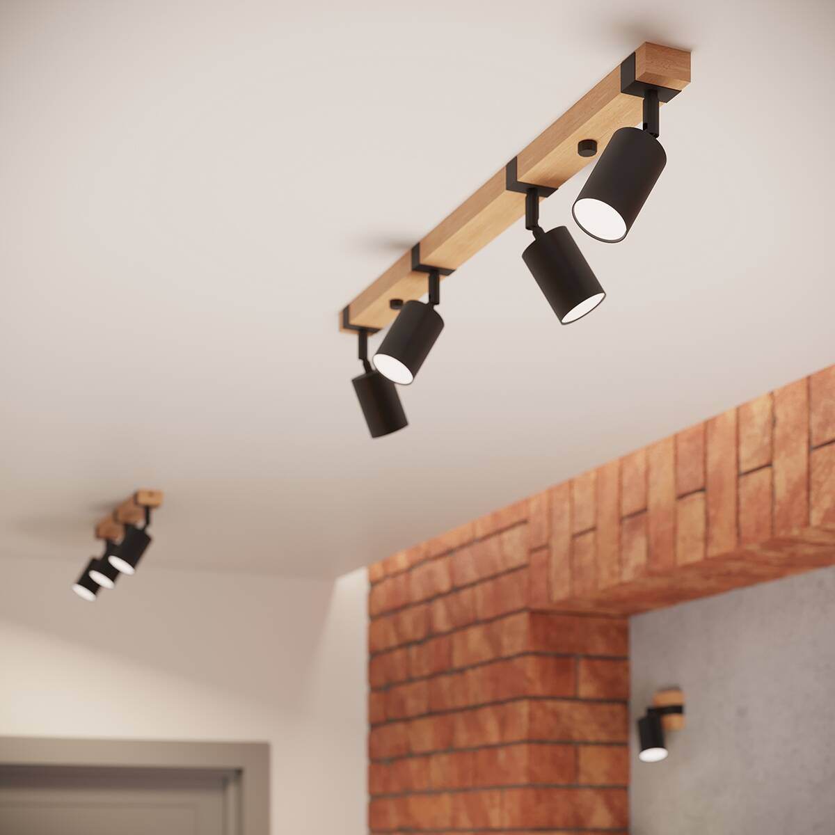 Laelamp Fager 3 Puit/Must GU10 - BrighteNova
