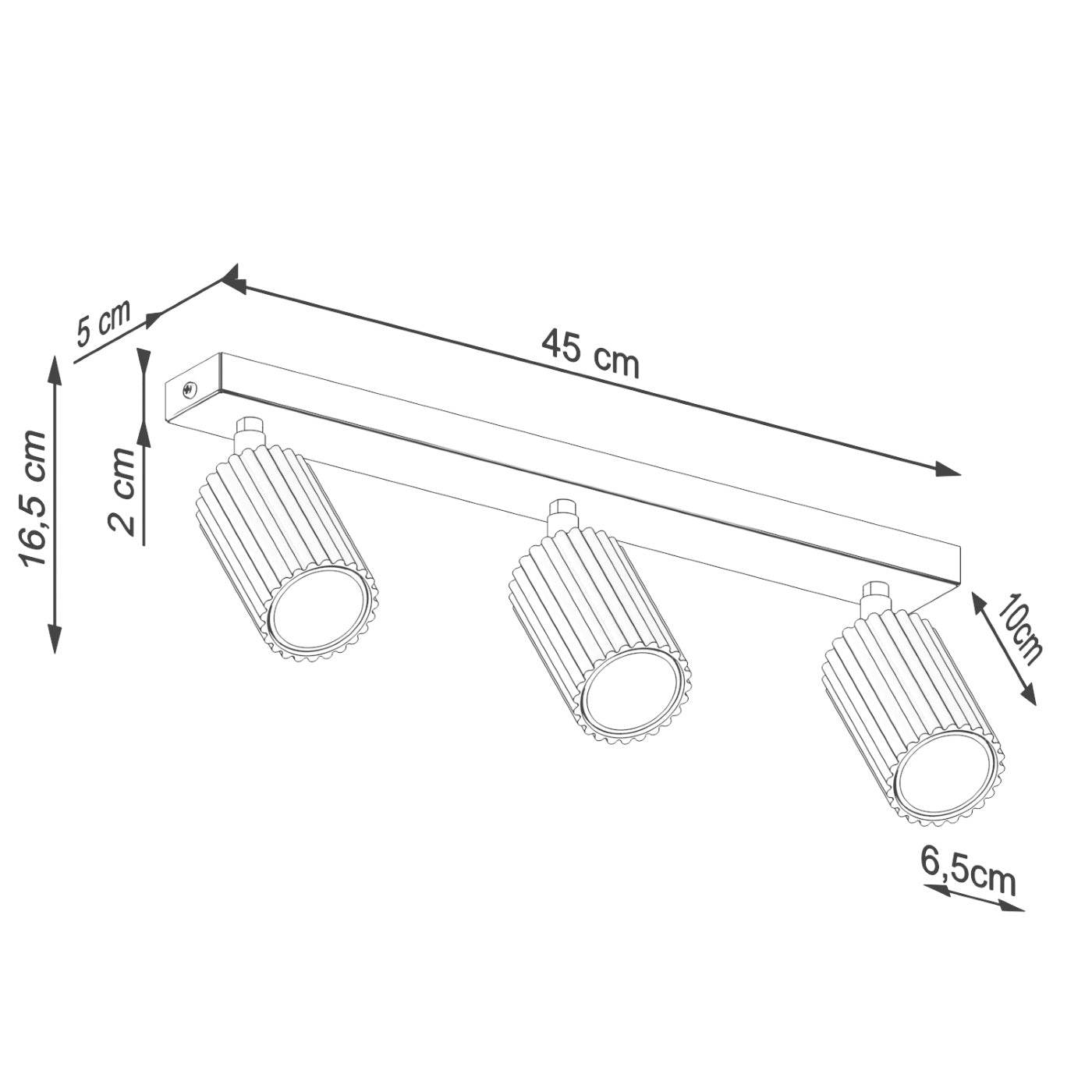 Laelamp Karbon 3L Valge GU10 - BrighteNova