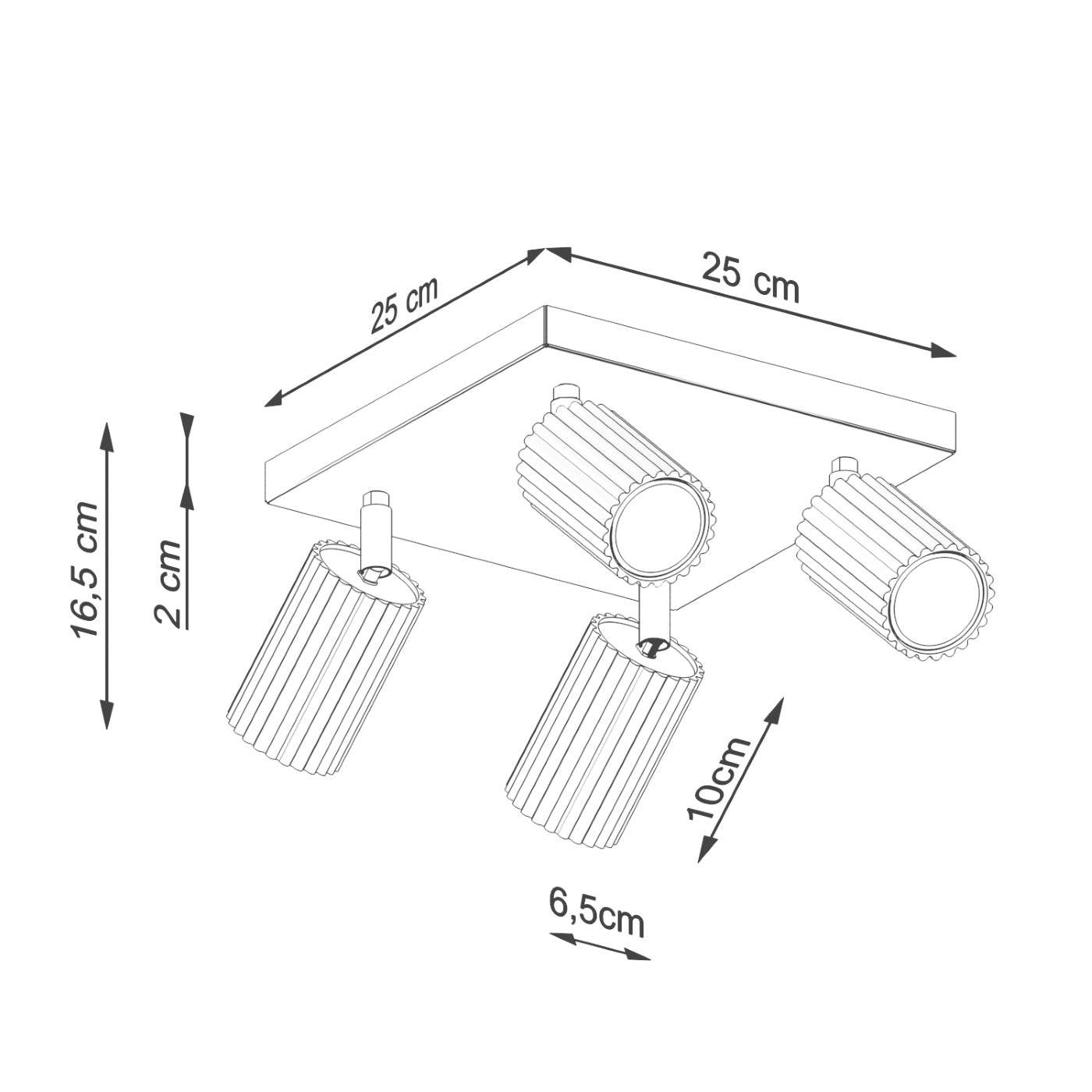 Laelamp Karbon 4 Valge GU10 - BrighteNova