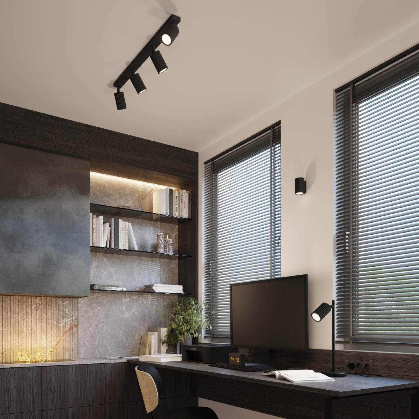 Laelamp Karbon 4L Must GU10 - BrighteNova