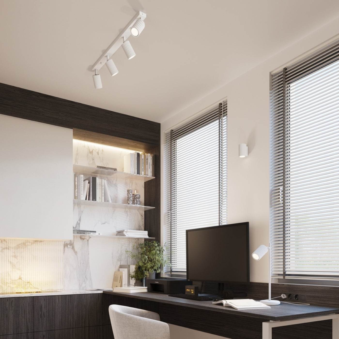 Laelamp Karbon 4L Valge GU10 - BrighteNova