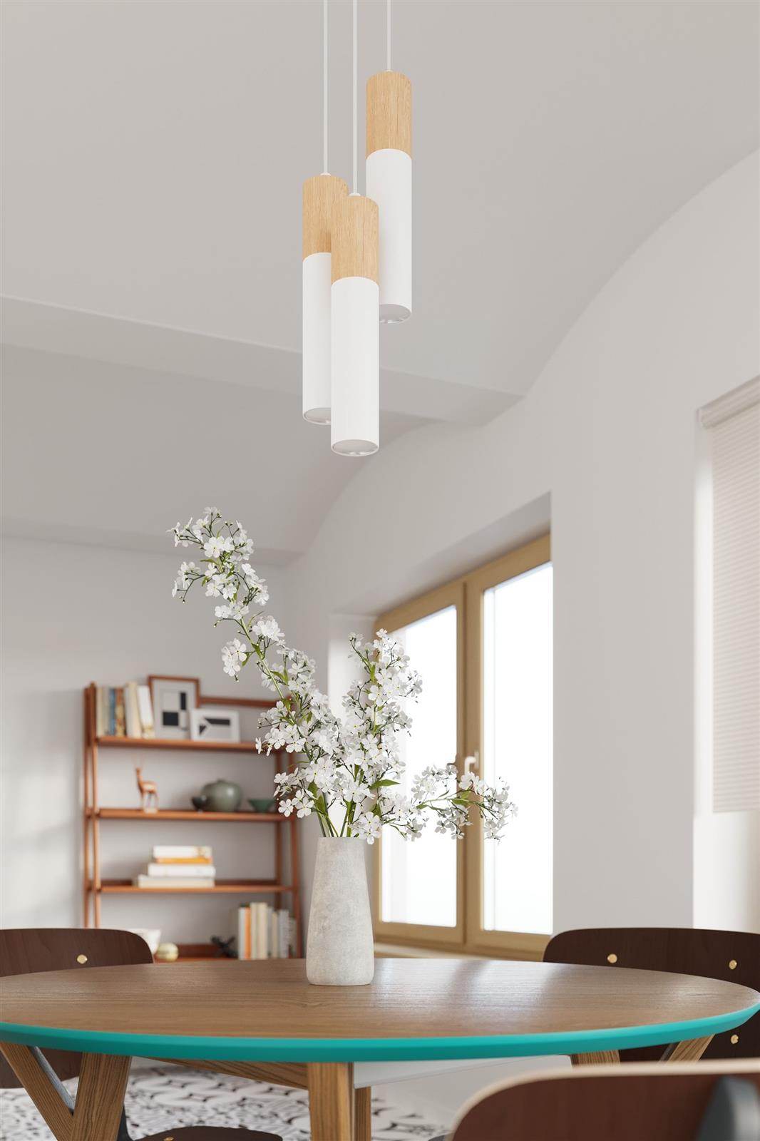 Laelamp Pablo Valge/Puit GU10 - BrighteNova