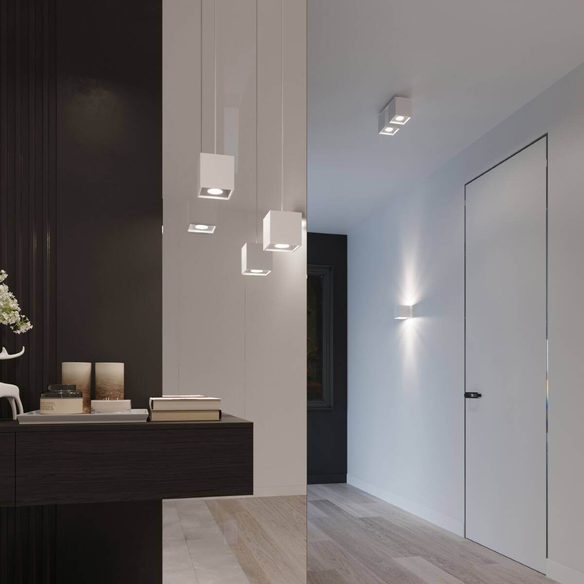 Laelamp Quad 1 Valge GU10 - BrighteNova