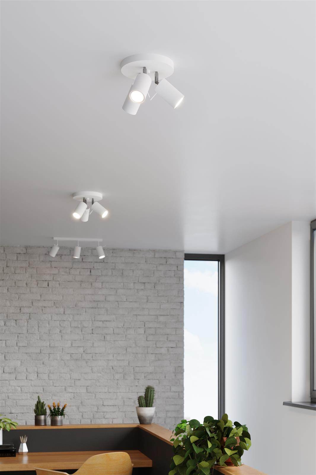 Laelamp Ring 3P Valge GU10 - BrighteNova