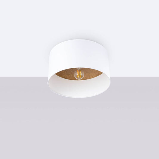 Laelamp Telesto Valge/Helepruun E27 - BrighteNova
