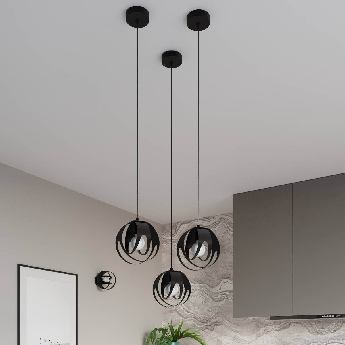 Laelamp Tulos Must E27 - BrighteNova