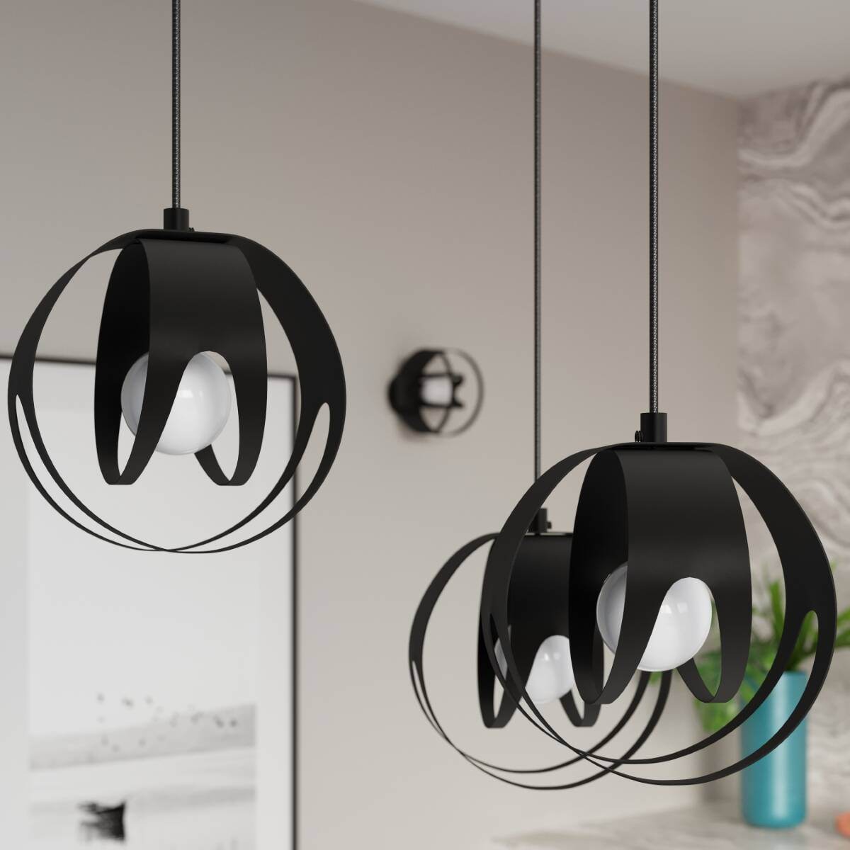 Laelamp Tulos Must E27 - BrighteNova