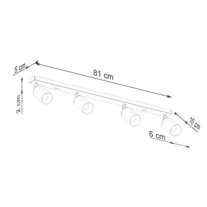 Laelamp Winx 4L Must/Kuld GU10 - BrighteNova