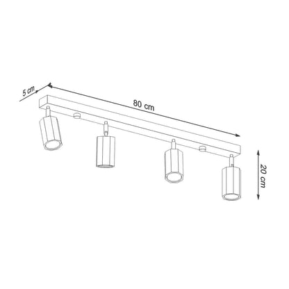 Laelamp Zeke 4 Puit GU10 - BrighteNova