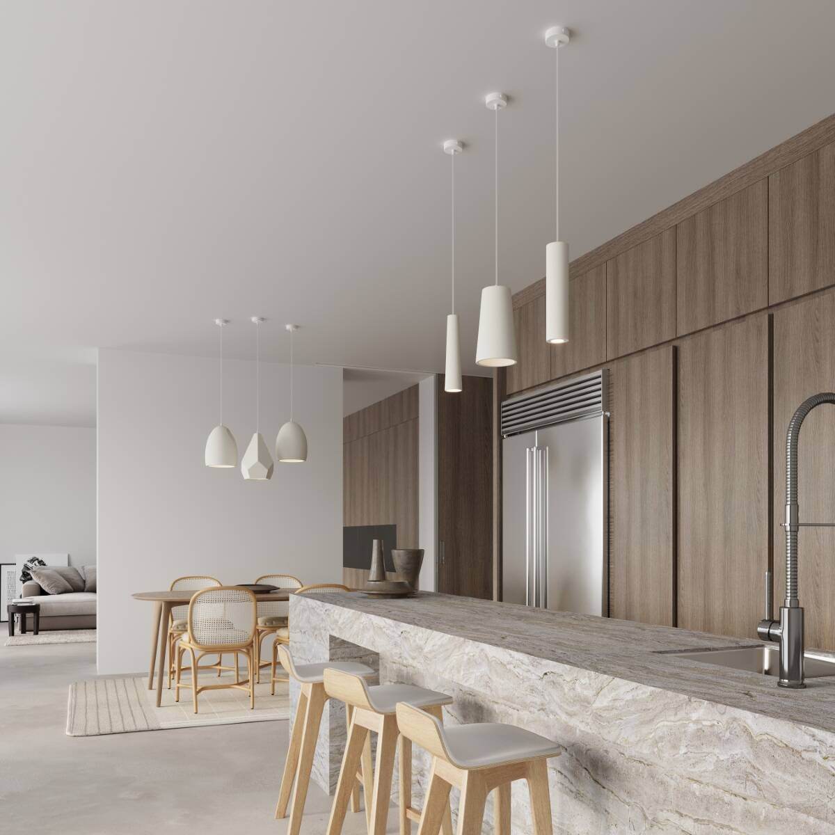 Ripplamp Flawiusz Keraamiline Valge E27 - BrighteNova