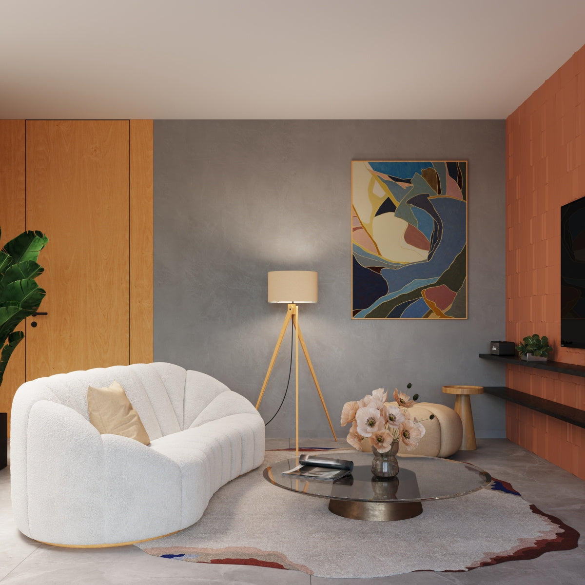 Põrandalamp Natt Beež E27