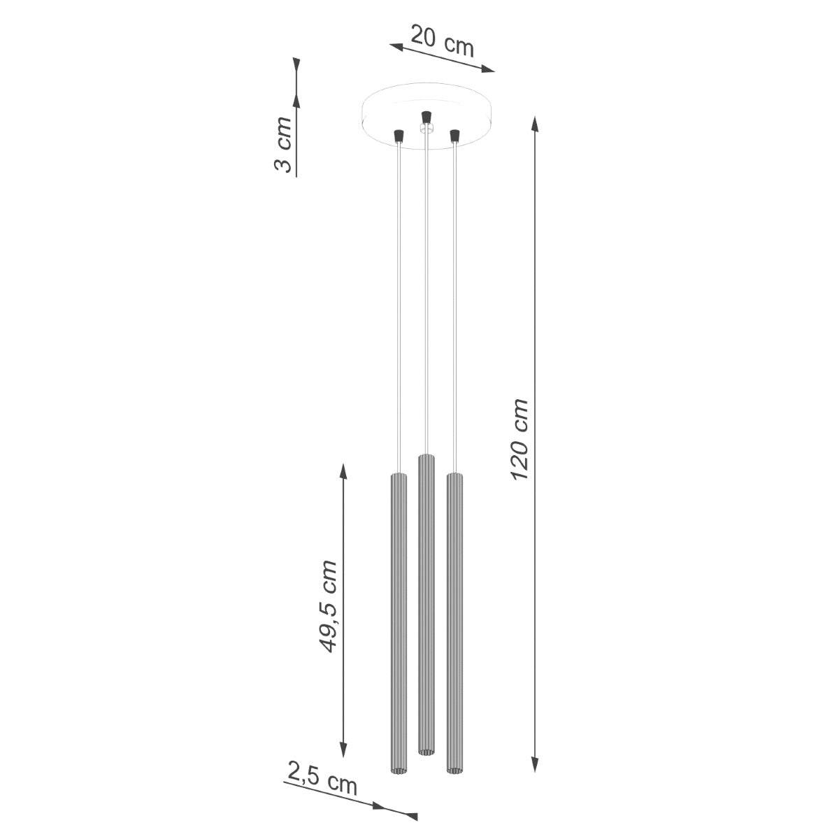 Ripplamp Arche 3P Kuldne G9 - BrighteNova