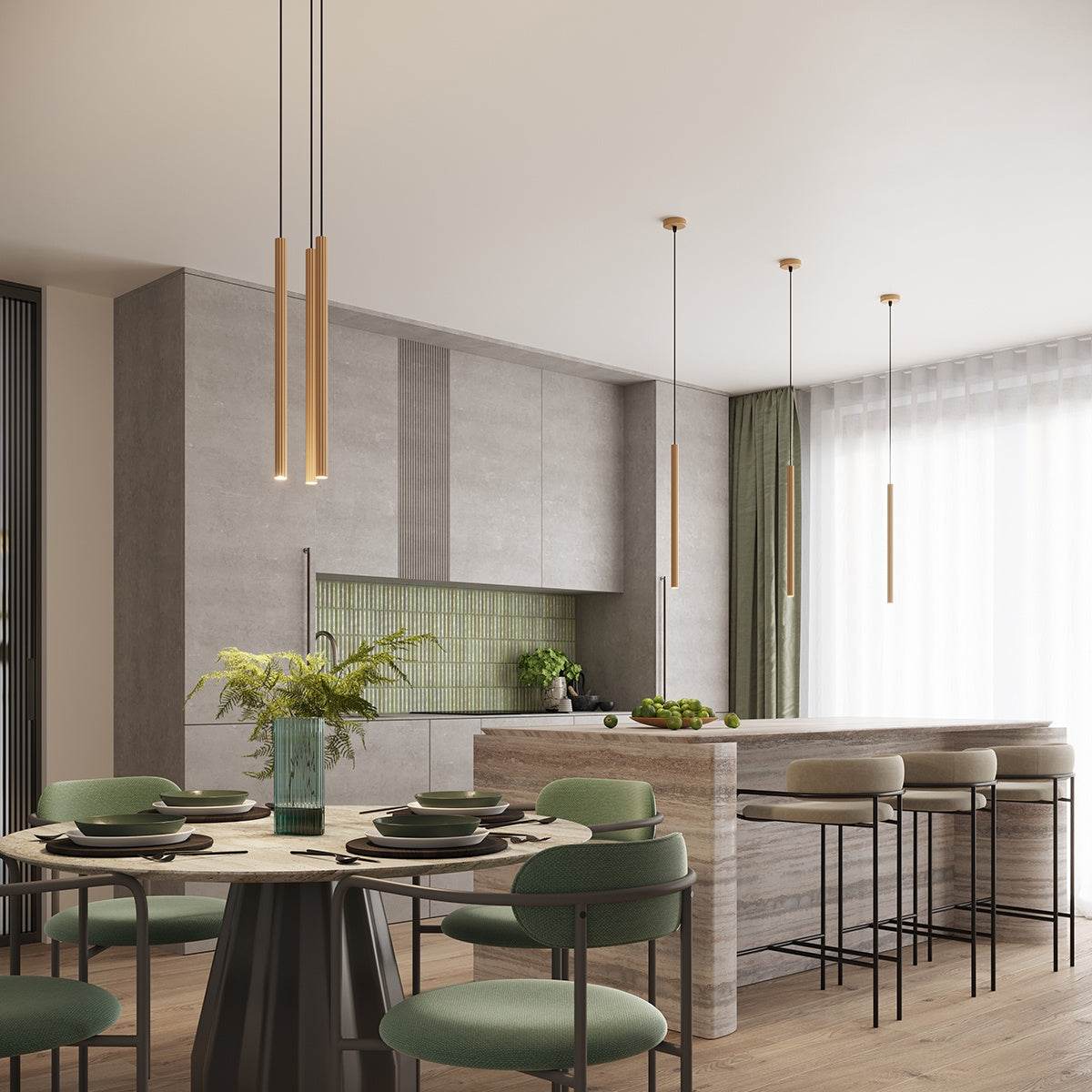 Ripplamp Arche 3P Kuldne G9 - BrighteNova