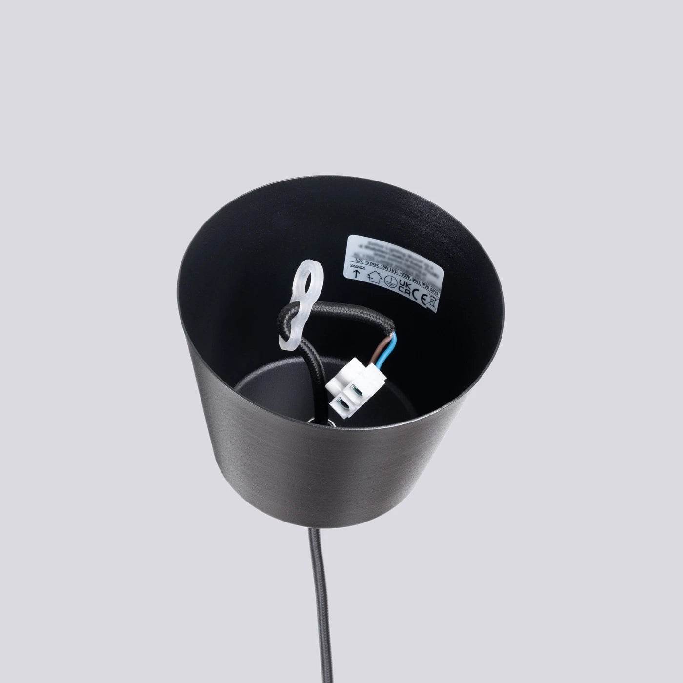 Ripplamp Bilo Must E27 - BrighteNova