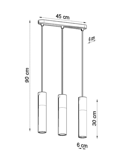 Ripplamp Borgio 3L Valge GU10 - BrighteNova
