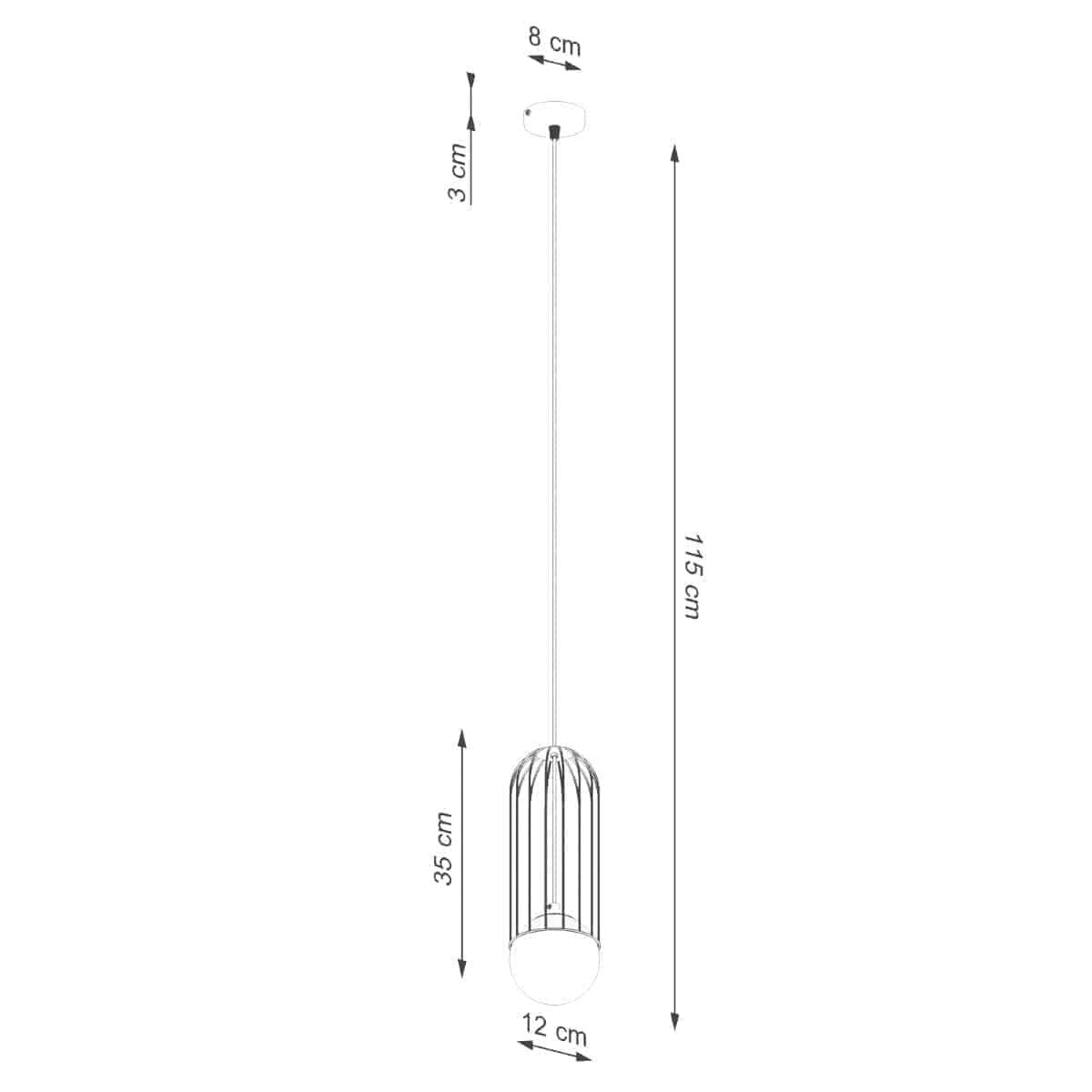 Ripplamp Brina 1 Valge G9 - BrighteNova
