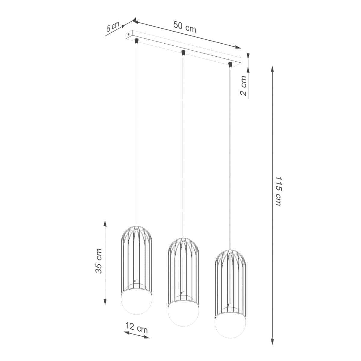 Ripplamp Brina 3L Must G9 - BrighteNova