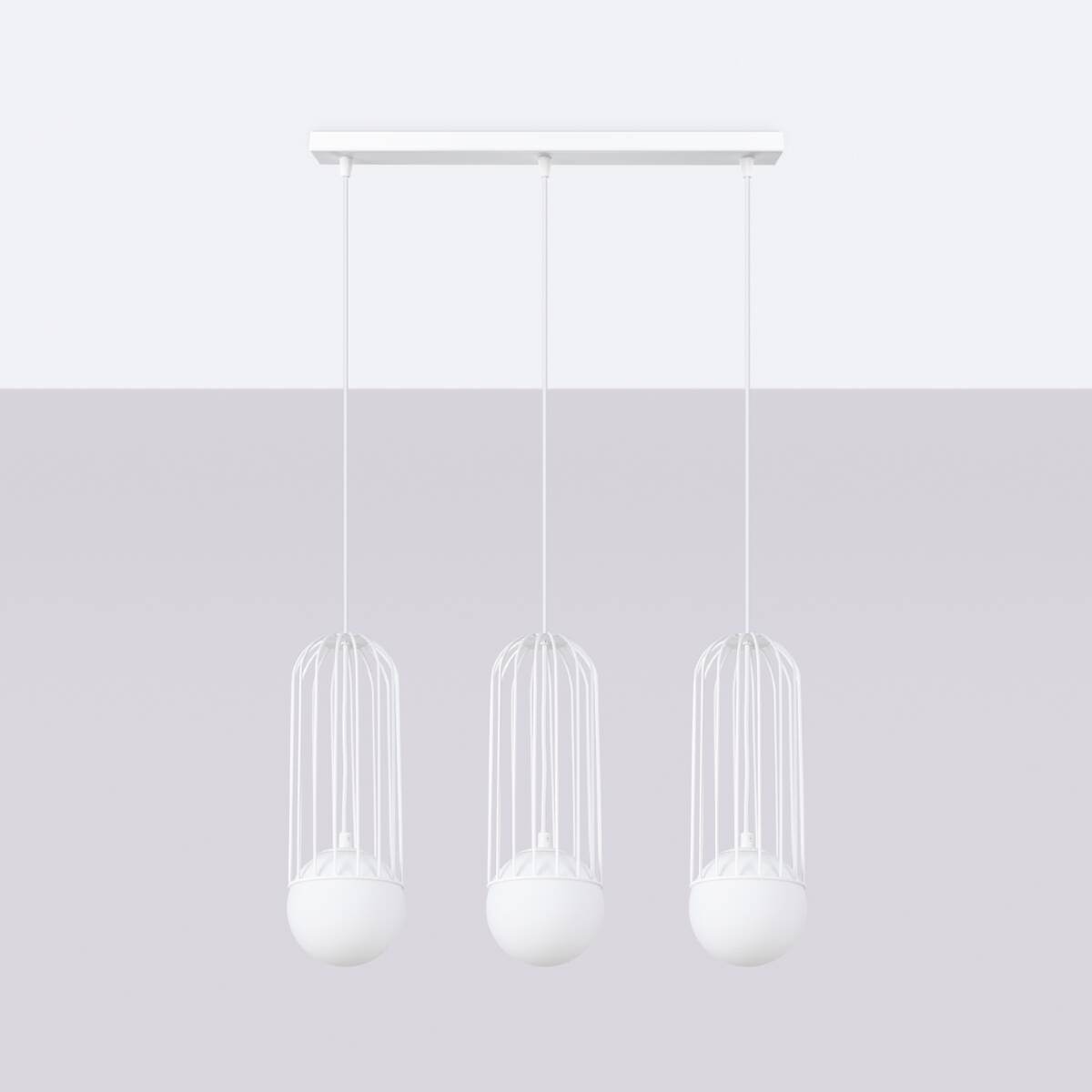 Ripplamp Brina 3L Valge G9 - BrighteNova