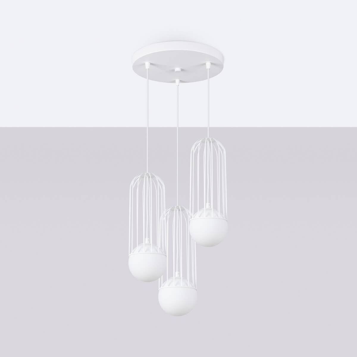 Ripplamp Brina 3P Valge G9 - BrighteNova