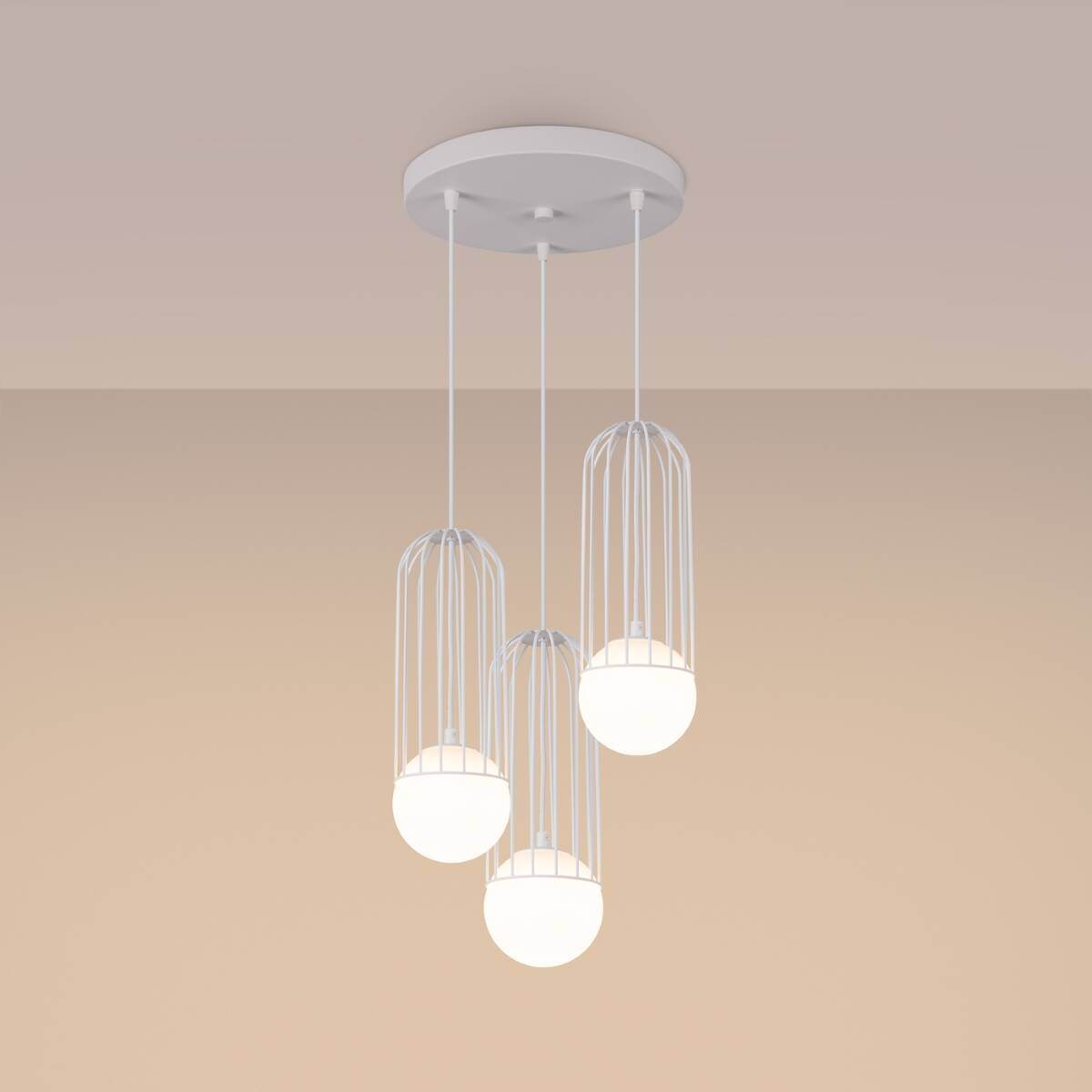 Ripplamp Brina 3P Valge G9 - BrighteNova