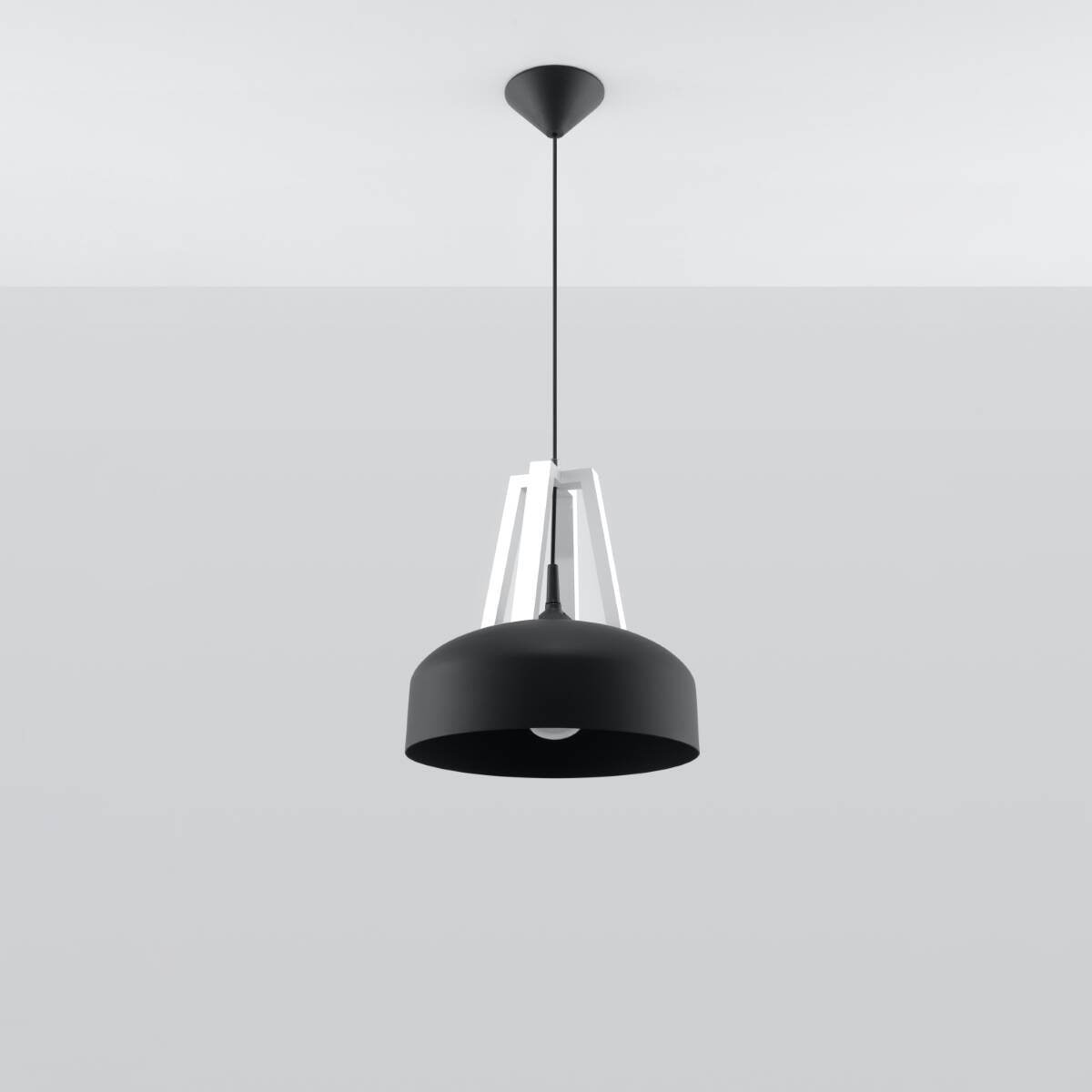 Ripplamp Casco Must/Valge E27 - BrighteNova