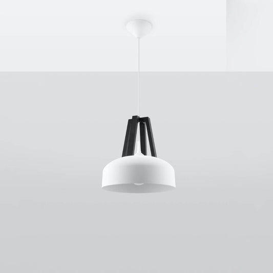 Ripplamp Casco Valge/Must E27 - BrighteNova