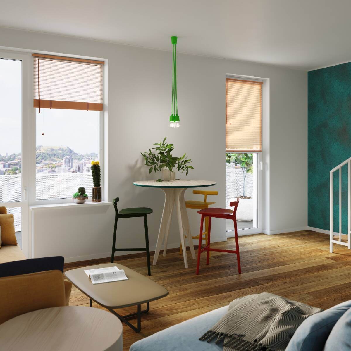 Ripplamp Diego 5 Roheline E27 - BrighteNova