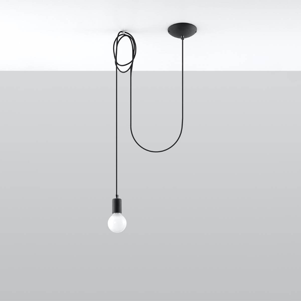 Ripplamp Edison Pikk Must E27 - BrighteNova