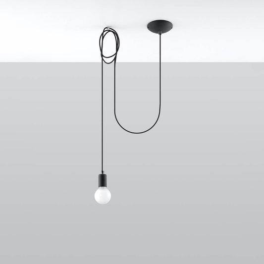 Ripplamp Edison Pikk Must E27 - BrighteNova