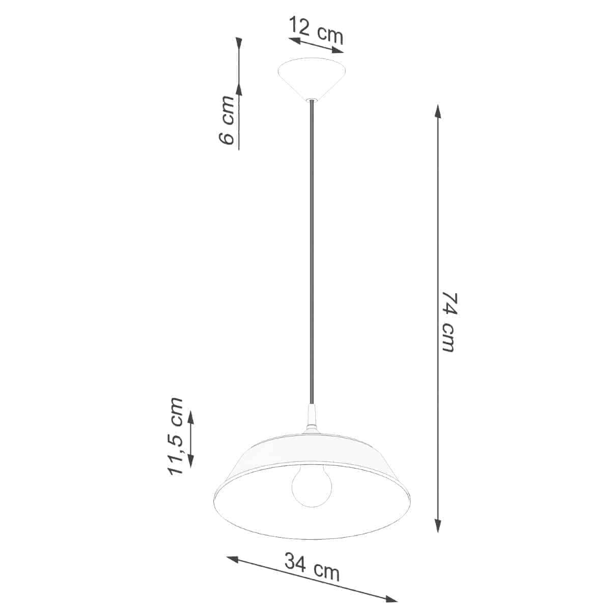 Ripplamp Frika Must E27 - BrighteNova