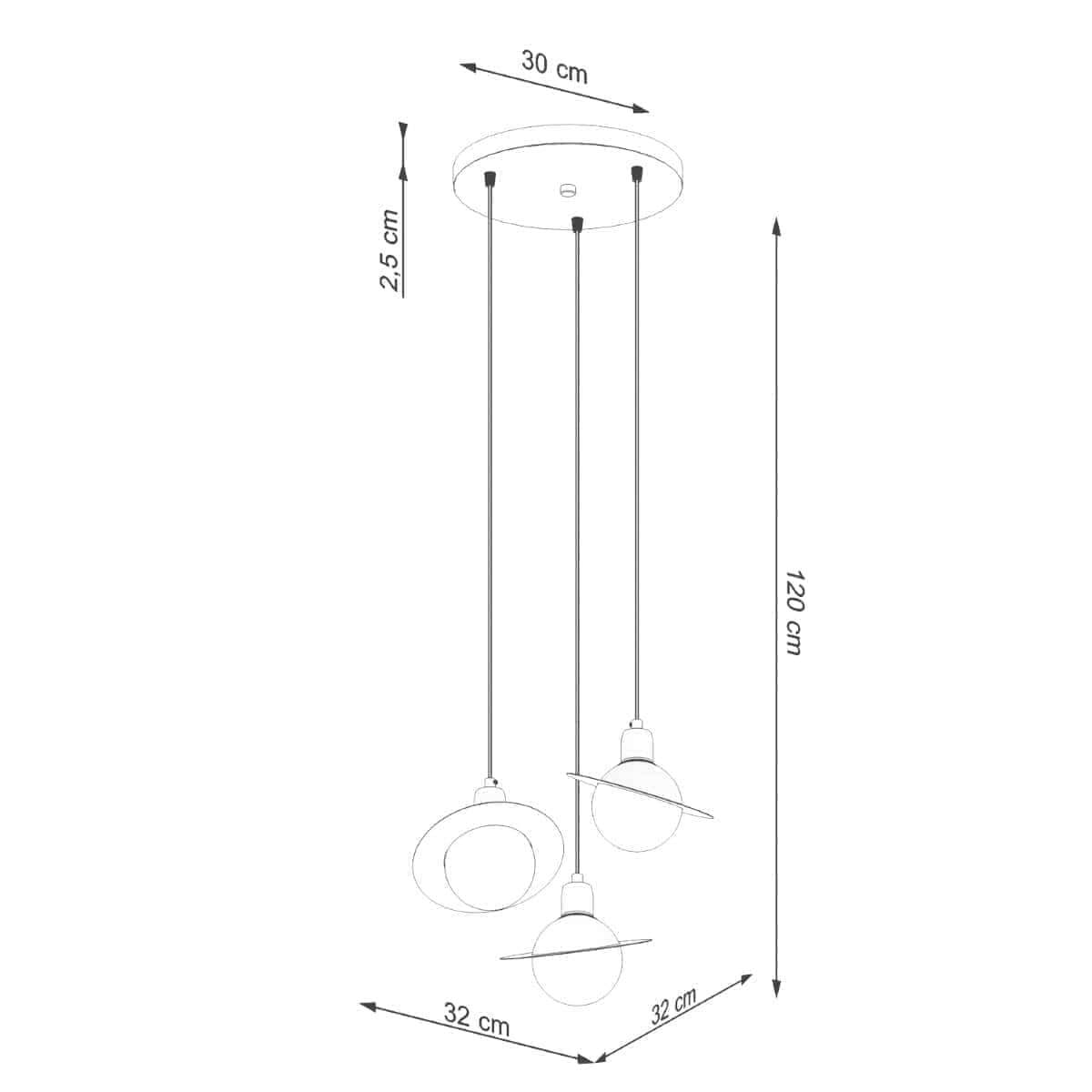 Ripplamp Hyperion 3P Valge G9 - BrighteNova
