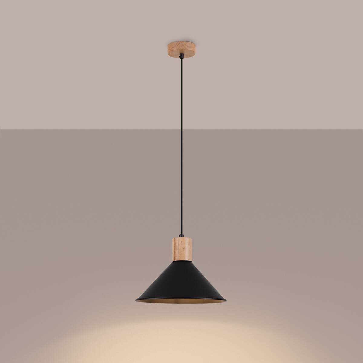 Ripplamp Jaga Must E27 - BrighteNova