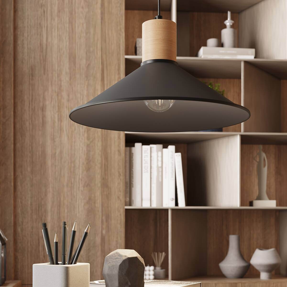 Ripplamp Jaga Must E27 - BrighteNova