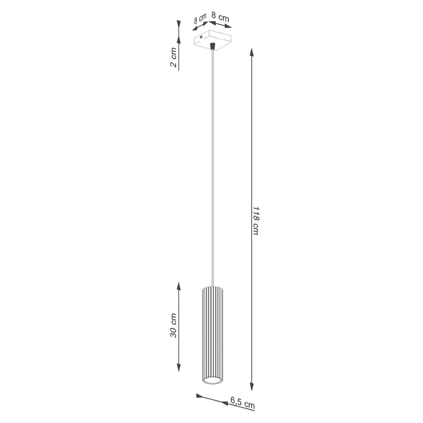 Ripplamp Karbon 1 Valge GU10 - BrighteNova