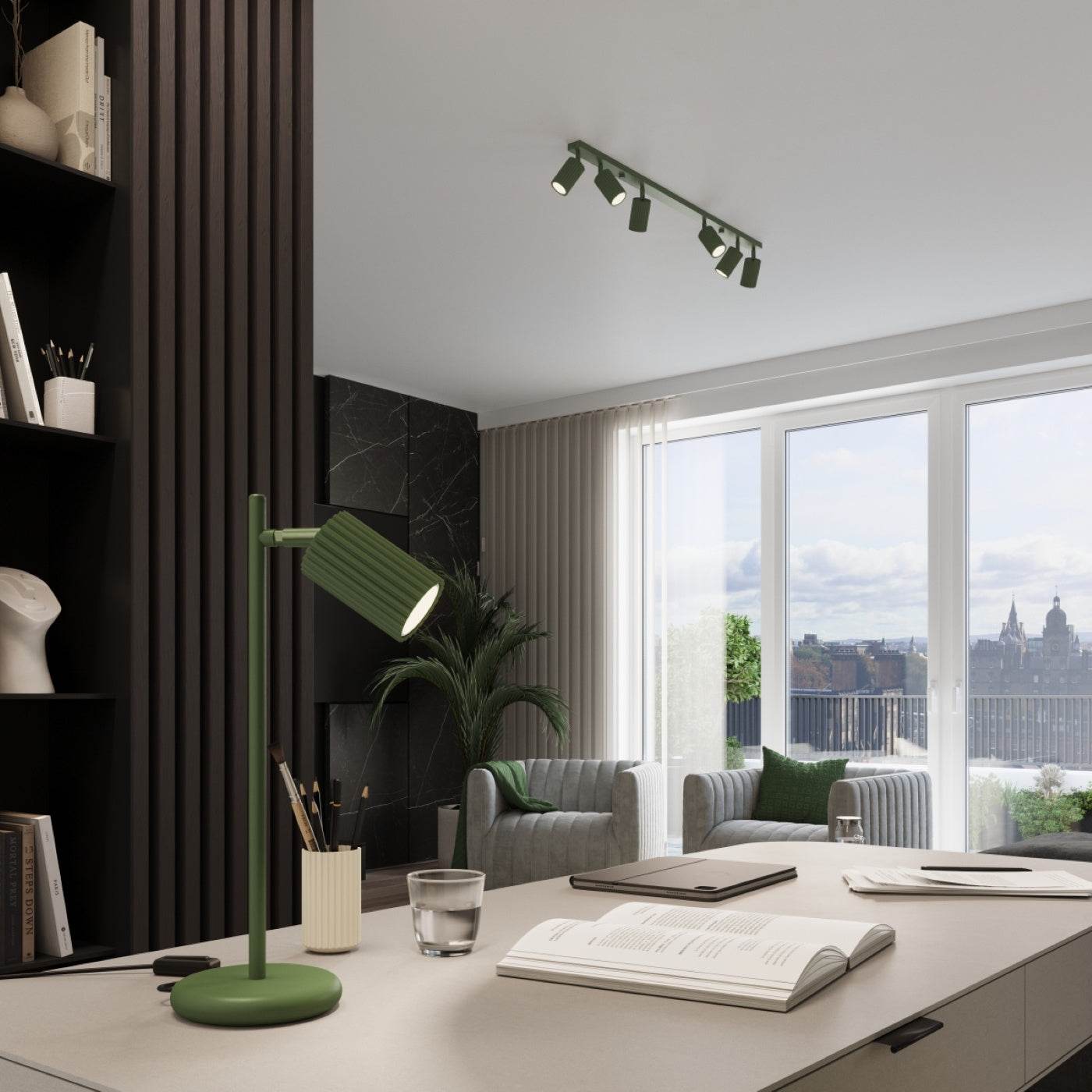 Ripplamp Karbon 2 Oliivi Roheline GU10 - BrighteNova