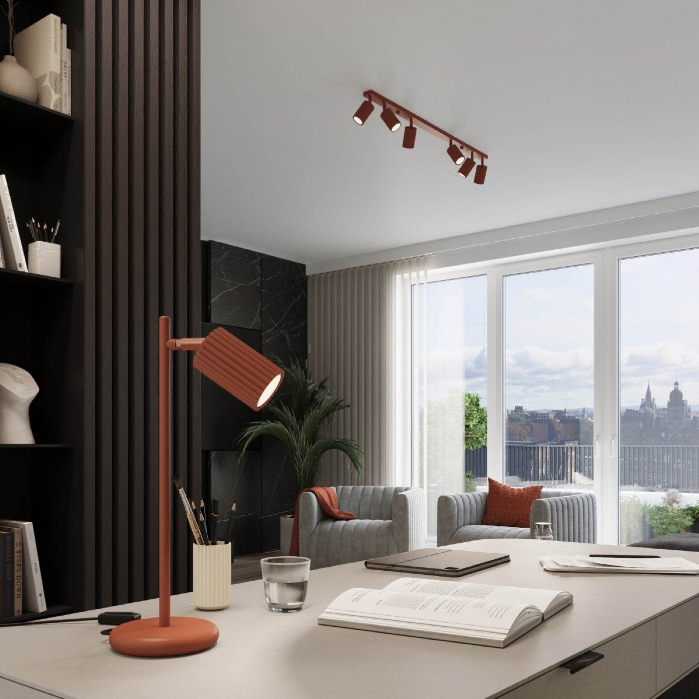 Ripplamp Karbon 2 Punane Ooker GU10 - BrighteNova
