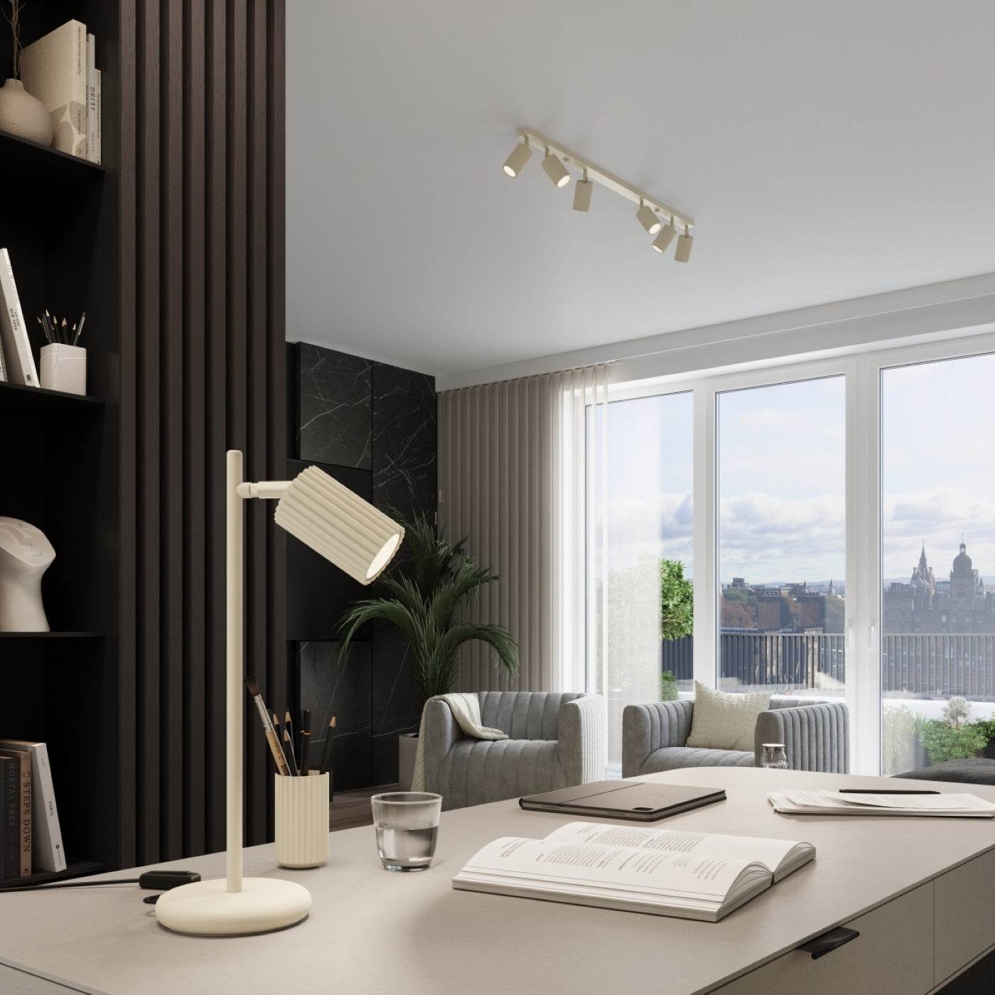 Ripplamp Karbon 3L Valge GU10 - BrighteNova