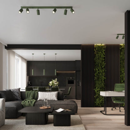 Ripplamp Karbon 3L Oliivi Roheline GU10 - BrighteNova