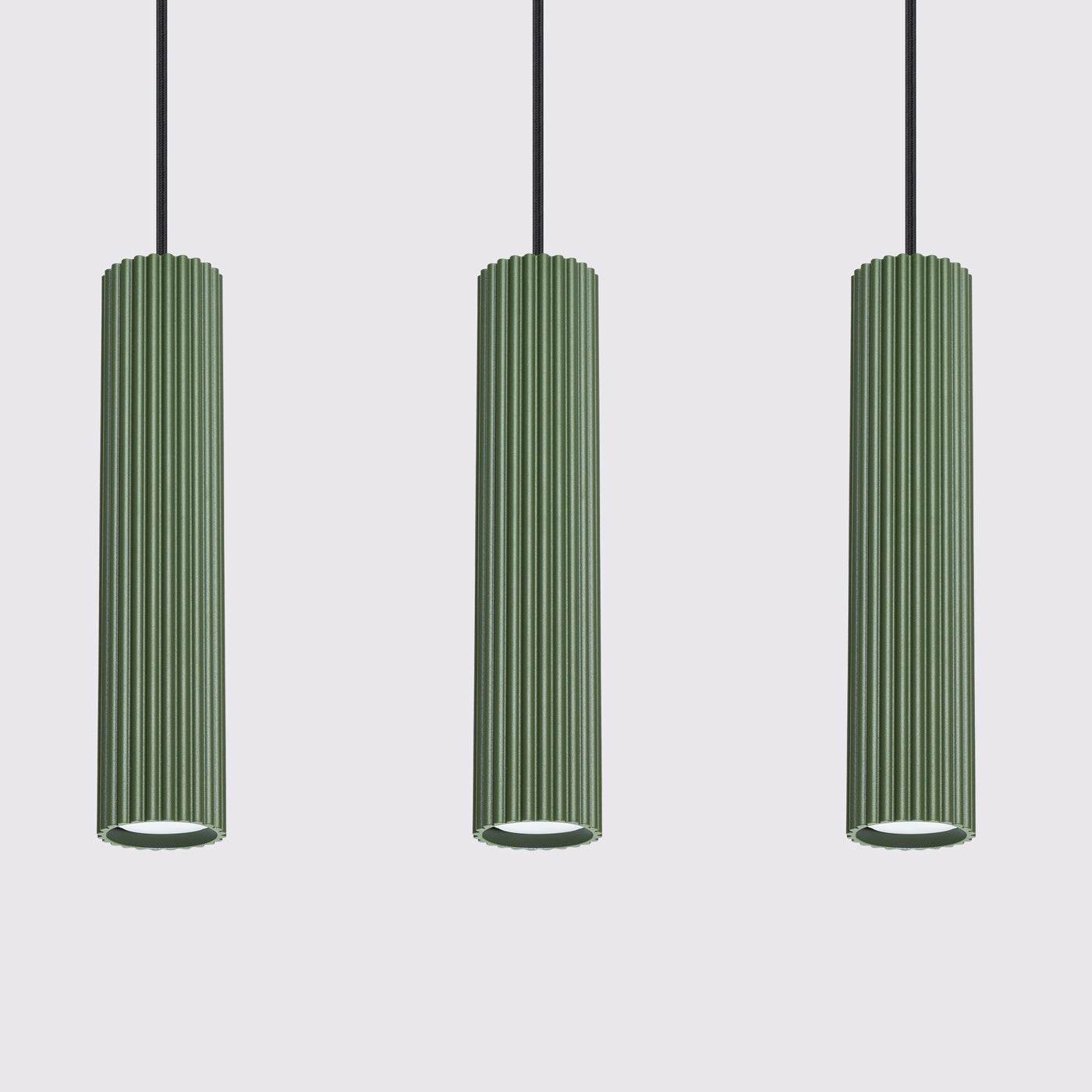 Ripplamp Karbon 3L Oliivi Roheline GU10 - BrighteNova