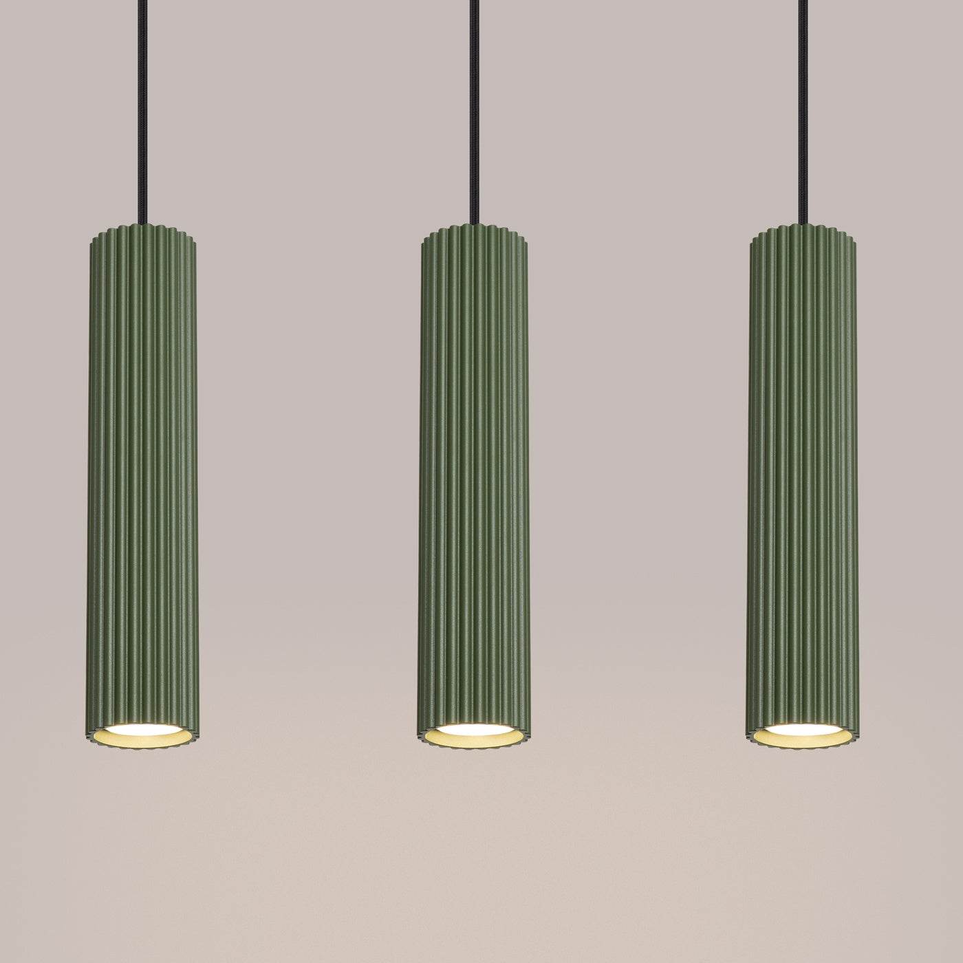 Ripplamp Karbon 3L Oliivi Roheline GU10 - BrighteNova