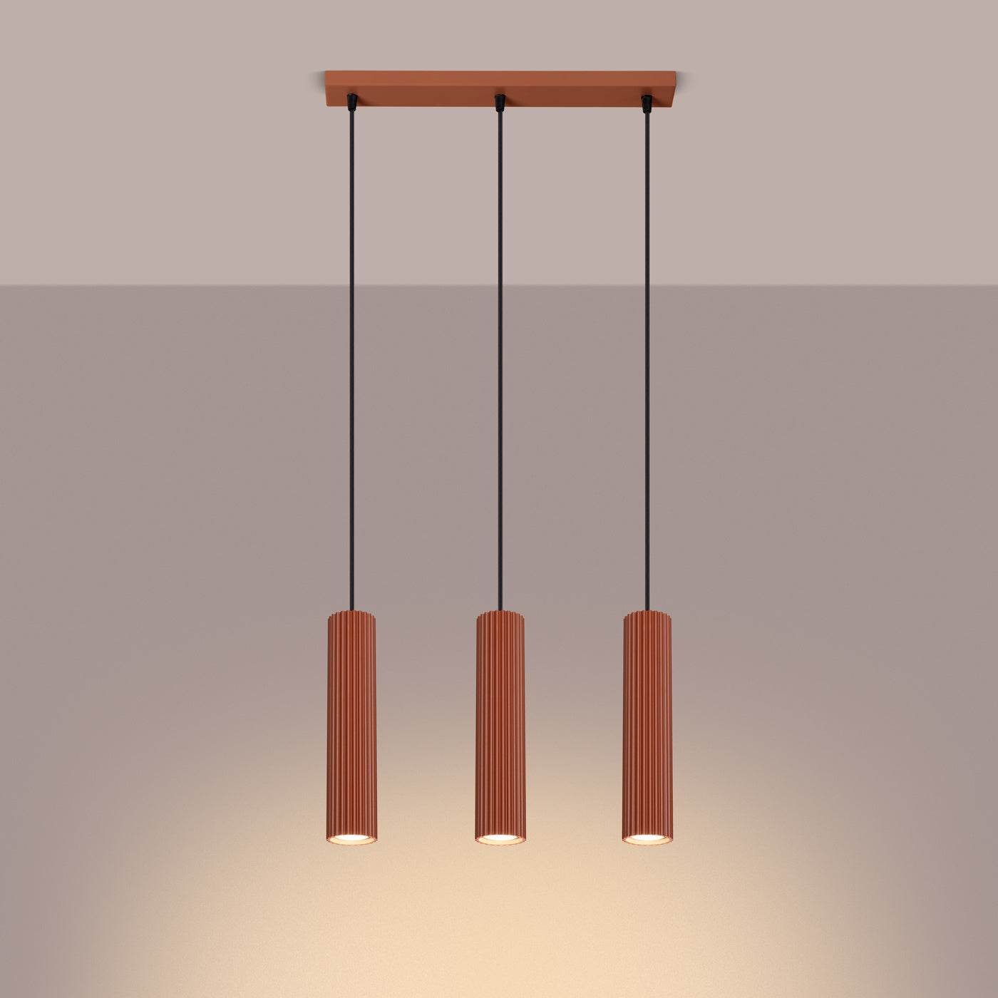 Ripplamp Karbon 3L Punane Ooker GU10 - BrighteNova